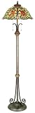 Splendor Steel With Tiffany Glass Shade Floor Lamp