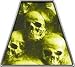 Skull Yellow Reflective Firefighter Fire Helmet Tetrahedrons - Set of 8
