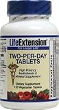 Life Extension Two-per-day, Vegetarian Tablets, 120-Count