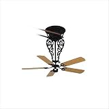 Fanimation FP520BL / FP580BL / FP1018 Bourbon Street Series Long Belt and Pulley System Ceiling Fan in Black