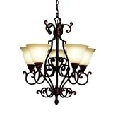 Kichler Lighting 2049TZG Larissa - Five Light Chandelier, Tannery Bronze With Gold Accent Finish with Citrine Glass