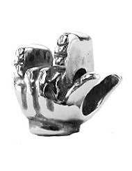 Genuine Zable (TM) Product. 925 Sterling Silver Sign Language "I Love You" Charm. 100% Satisfaction Guaranteed.