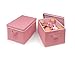 Badger Basket Folding Storage Baskets with Adjustable Dividers, Pink, Large, 2 Count