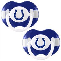 NFL Pacifiers 2 Pack Safe BPA Free (Indianapolis Colts)
