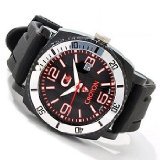 Croton Mens Collection Quartz Rubber Strap Date Watch CX328007BSRD
