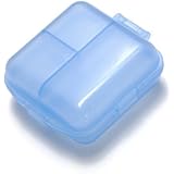 Water & Wood Pill Vitamin Medicine Travel Organizer Sorter Box Case Container Holder