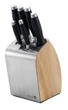 CulinHome Platinum Collection 7-Piece Stainless-Steel Knife Set with Black Handles