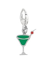 Sterling Silver ENAMEL APPLE MARTINI Charm