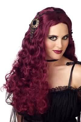 California Costume Burgundy Gothic Princess Costume Wig