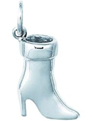 Sterling Silver LADIES LOW TOP HIGH HEEL BOOT Charm