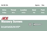 ACE MASONRY SCREWS Slotted hex head