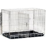 Precision Pet Great Crate Double Door Chrome Metal Wire Dog Crate- 24 length x 18 width x 20 height 8.5 guage wire size 2000 model