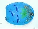 WC Deckel Toilettendeckel WC Sitz Delphin blau 3D LM