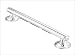 16" Grab Bar with Grip Pads - Chrome