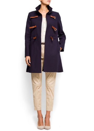 Mango Womens Clasp Closure Coat