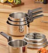 Tefal Combino Stainless Steel 4 Pce Pan/Cookware Set