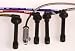 8mm Spiro Pro Ignition Wire Set Custom Fit Magnavox Ignition Black Image