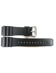 Casio Style Watchband Fits Casio Marine Gear Model AMW-320D   Black Polyurethane 22mm - by JP Leatherworks