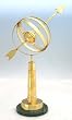 Brass Armillary Sundial Astrolabe w/ Stone Base