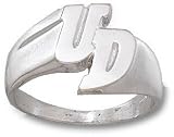 Dayton Flyers Solid Sterling Silver ''UD'' Ring Size 11