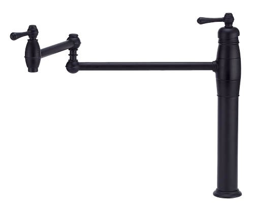Danze D206557BS Opulence Single Handle Deck Mount Pot Filler, Black Satin