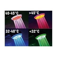 Infactory LED Duschkopf mit automatischem 4-fach Farbwechsler