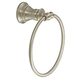 UPC 034584000101 product image for Moen YB9886BN Waterhill Towel Ring, Brushed Nickel | upcitemdb.com