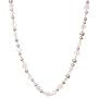 Natural Pink Freshwater Cultured Pearl w/ Rose Quartz Beaded Endless Necklace, 36"