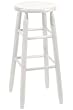30" Lincoln Barstool Solid Wood White