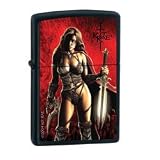 Zippo Kit Rae Woman with Sword Pocket Lighter (Multi, 5 1/2 x 3 1/2 cm)