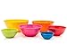 Francois et Mimi 6 Piece Colorful 100% Melamine Mixing Bowls, Mixing Bowl Set (Classsic)