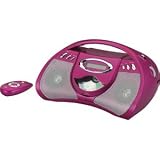 GPX BCD2306 Boombox with CD Player and AM/FM Tuner, Pink