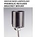 Leviton 2052-8 Medium Base, One-Piece, Keyless, Incandescent, Phenolic Lampholder, Black
