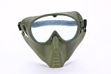 UAG Tactical OD Olive Drab Green Color Clear Lens Full Protecive Adjustable Face Mask Eye Protection For Paintball & Airsoft Scenario