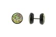 Genuine Ed Hardy Anodized Black Fake Plug - Green Dragon Logo -16g Wire - 10mm - Sold as a Pair