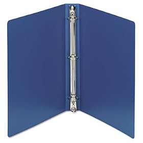 ACCOHIDE Poly Ring Binder With 35Pt. Cover 1 Capacity Blue