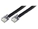 Anschlusskabel, beidseitig RJ12(6p6c)-Stecker, Kabel: 6-adrig, flach und schwarz, 1:1, 3,00 m