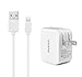 [Apple MFI Certified] Nekmit 8 Pin Lightning Cable with 17W 3.4A Dual Port USB AC Charger Power Adapter for iPhone 6 6 Plus, iPhone 5 5s 5c, iPod Touch 5th, Nano 7th, and iPad 4 Air Air 2 Mini-Compatible with IOS 8