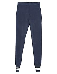 Apparel: Stylenanda Womens Stripe Hem Corduroy Pants M NAVY - Style Nanda