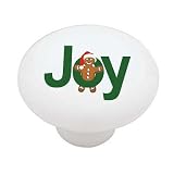 Christmas Joy Gingerbread Man Decorative High Gloss Ceramic Drawer Knob