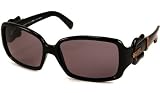 NEW AUTH FENDI FS-383 FS383 005 GRAY SHADES SUNGLASSES BUCKLE DESIGNED GRAY LENS & BLACK FRAME SIZE 56-15-130