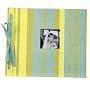 Kolo Newbury, Printed Stripes Scrapbook Album, 8.5" x 10", Leaf/Sky Cover with Soft White Pages.