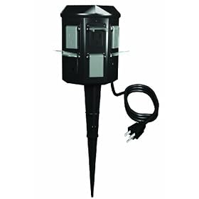 Stanley 31079 Outdoor Digital Power Center, Black