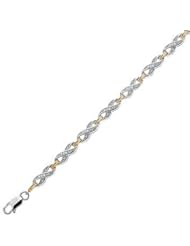 Two-Tone Diamond Fashion Bracelet 1/4ctw