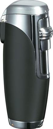 Triad Brushed Satin Triple Torch Flame Lighters,Black,Silver,Gunmetal, Black