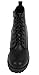 Soda Women's Nevitt Faux Leather Lace Up Chunky Heel Combat Style Boots