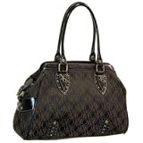XOXO - Women's Monica Dark Brown Jacquard Satchel: Dark Brown Satchel
