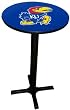 Kansas Jayhawks Pub Table with Black Commercial Base