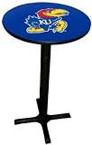 Kansas Jayhawks Pub Table with Black Commercial Base
