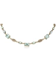 Betsey Johnson "Mint Multi" Crystal Gem Macrame Necklace, 18"